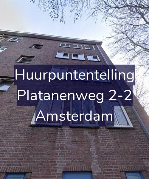 Foto gevel Huurpuntentelling voor Platanenweg 2-2, Amsterdam
