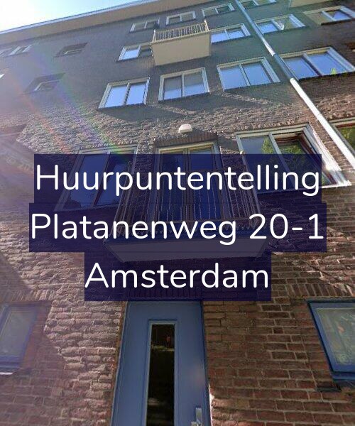 Foto gevel Huurpuntentelling voor Platanenweg 20-1, Amsterdam