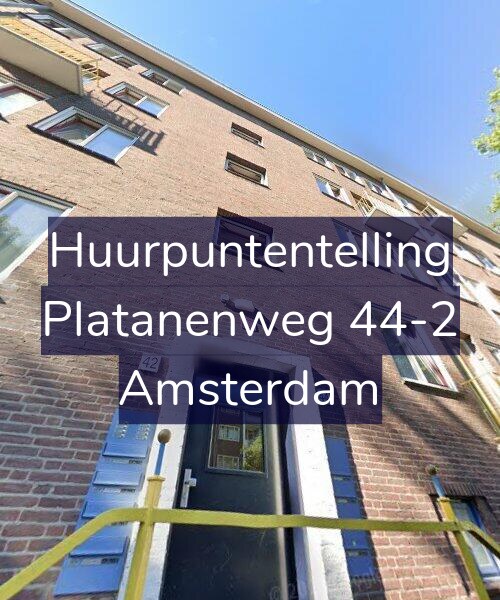 Foto gevel Huurpuntentelling voor Platanenweg 44-2, Amsterdam