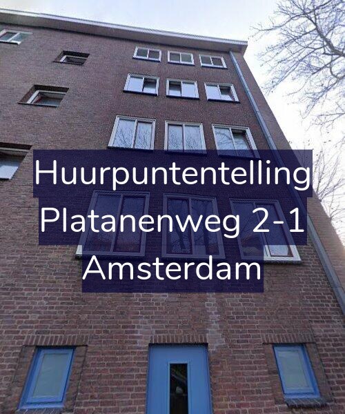 Foto gevel Huurpuntentelling voor Platanenweg 2-1, Amsterdam