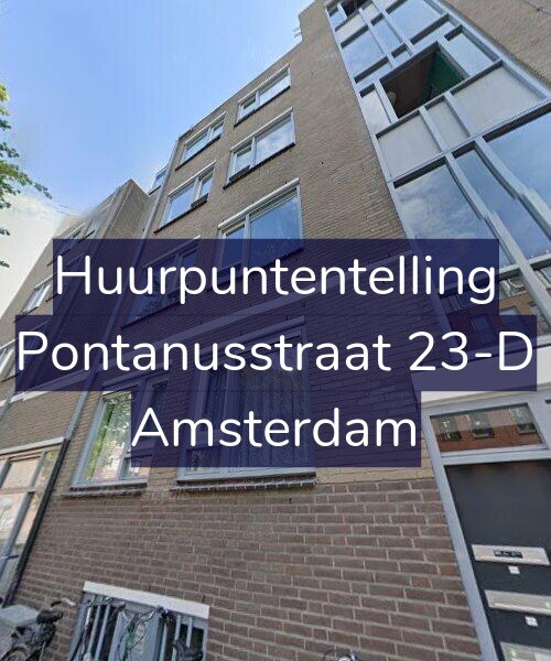 Foto gevel Huurpuntentelling voor Pontanusstraat 23-D, Amsterdam