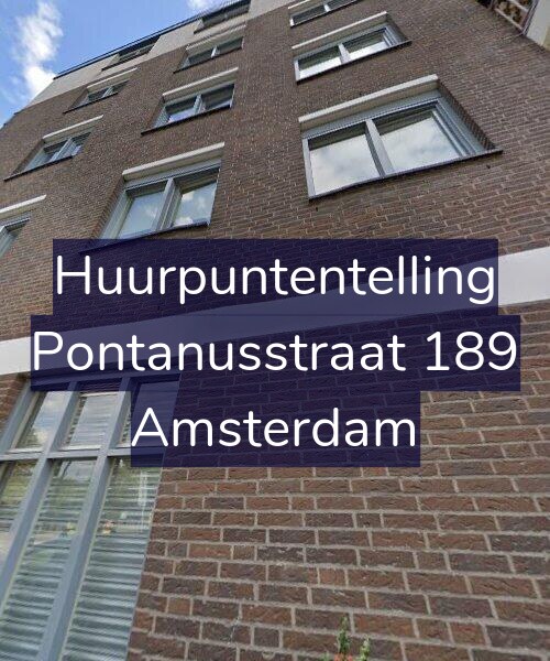 Foto gevel Huurpuntentelling voor Pontanusstraat 189, Amsterdam