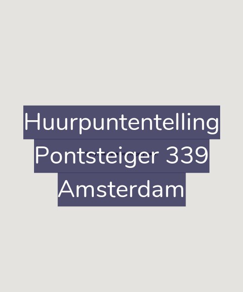 Foto gevel Huurpuntentelling voor Pontsteiger 339, Amsterdam