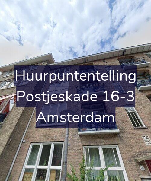 Foto gevel Huurpuntentelling voor Postjeskade 16-3, Amsterdam