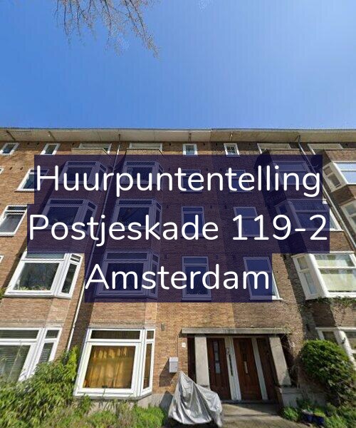 Foto gevel Huurpuntentelling voor Postjeskade 119-2, Amsterdam