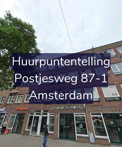 Foto gevel Huurpuntentelling voor Postjesweg 87-1, Amsterdam