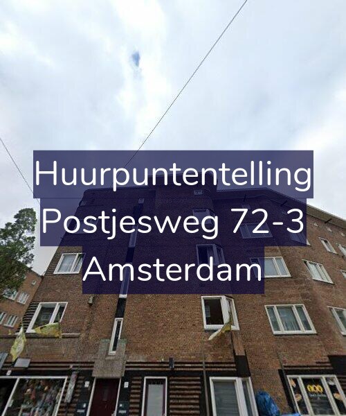 Foto gevel Huurpuntentelling voor Postjesweg 72-3, Amsterdam