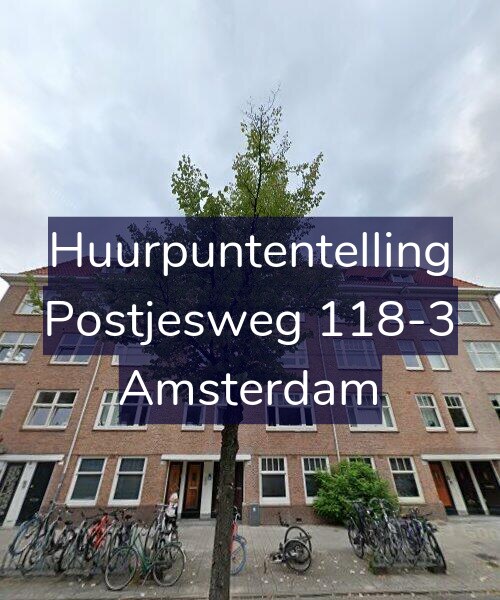 Foto gevel Huurpuntentelling voor Postjesweg 118-3, Amsterdam