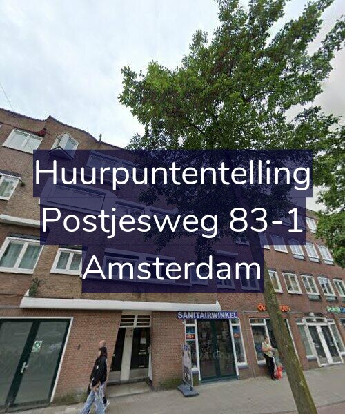 Foto gevel Huurpuntentelling voor Postjesweg 83-1, Amsterdam