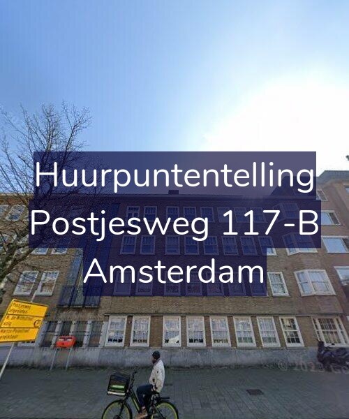 Foto gevel Huurpuntentelling voor Postjesweg 117-B, Amsterdam