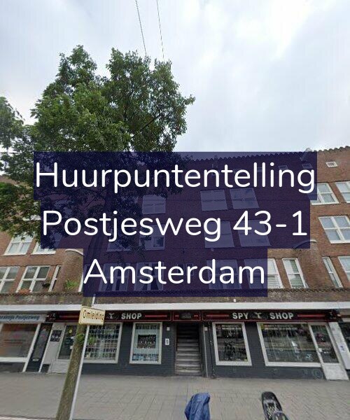 Foto gevel Huurpuntentelling voor Postjesweg 43-1, Amsterdam