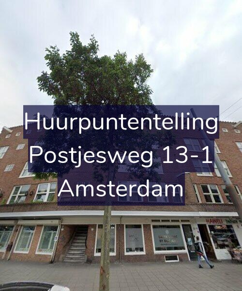 Foto gevel Huurpuntentelling voor Postjesweg 13-1, Amsterdam