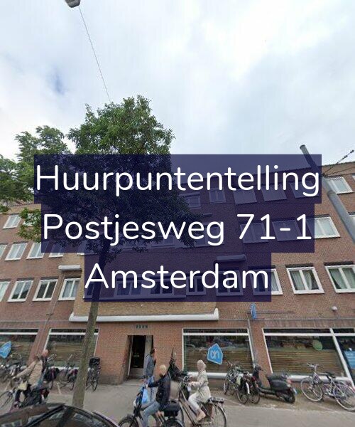 Foto gevel Huurpuntentelling voor Postjesweg 71-1, Amsterdam