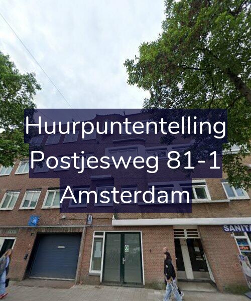 Foto gevel Huurpuntentelling voor Postjesweg 81-1, Amsterdam