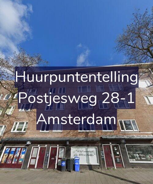 Foto gevel Huurpuntentelling voor Postjesweg 28-1, Amsterdam