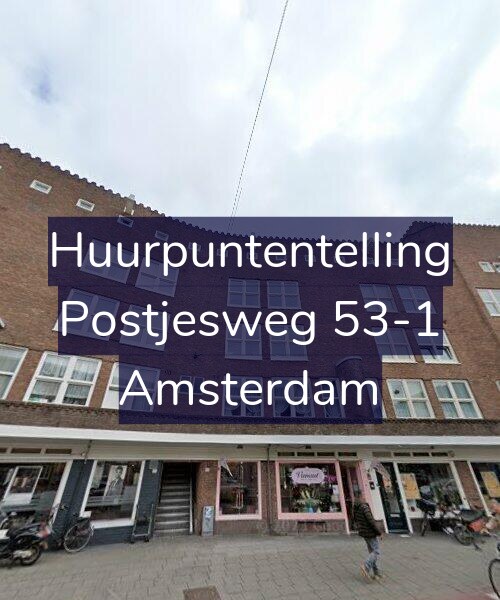 Foto gevel Huurpuntentelling voor Postjesweg 53-1, Amsterdam