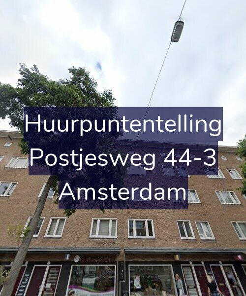 Foto gevel Huurpuntentelling voor Postjesweg 44-3, Amsterdam