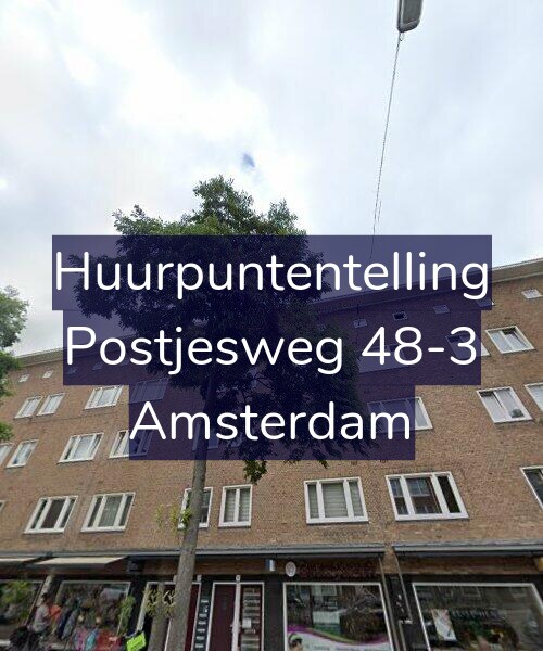 Foto gevel Huurpuntentelling voor Postjesweg 48-3, Amsterdam