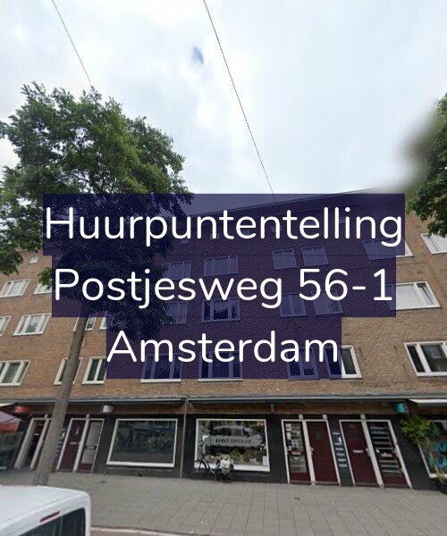Foto gevel Huurpuntentelling voor Postjesweg 56-1, Amsterdam