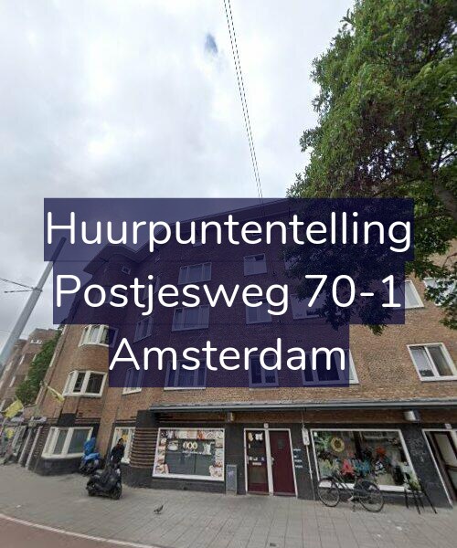 Foto gevel Huurpuntentelling voor Postjesweg 70-1, Amsterdam