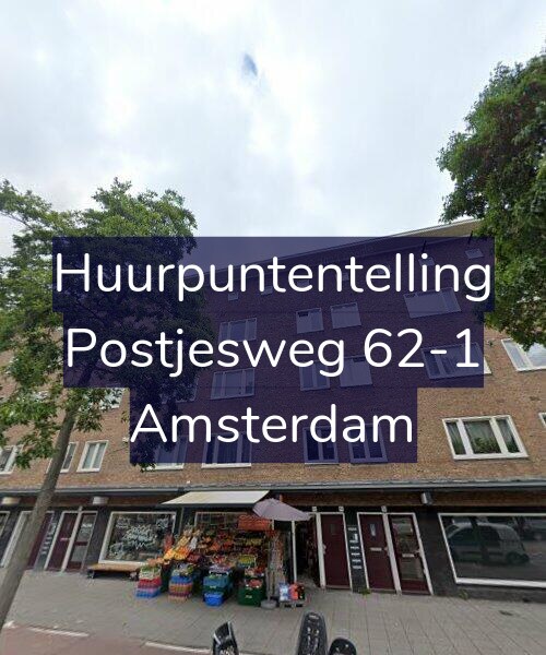 Foto gevel Huurpuntentelling voor Postjesweg 62-1, Amsterdam