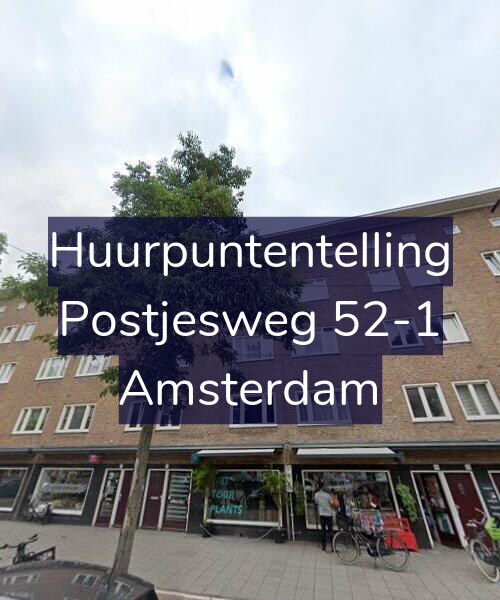 Foto gevel Huurpuntentelling voor Postjesweg 52-1, Amsterdam