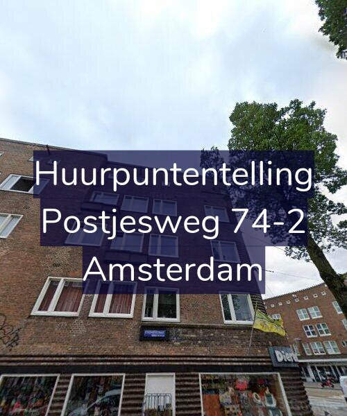 Foto gevel Huurpuntentelling voor Postjesweg 74-2, Amsterdam
