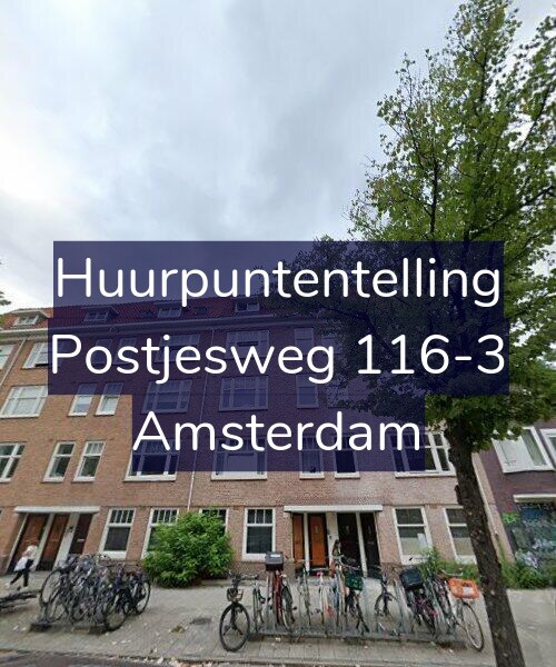 Foto gevel Huurpuntentelling voor Postjesweg 116-3, Amsterdam