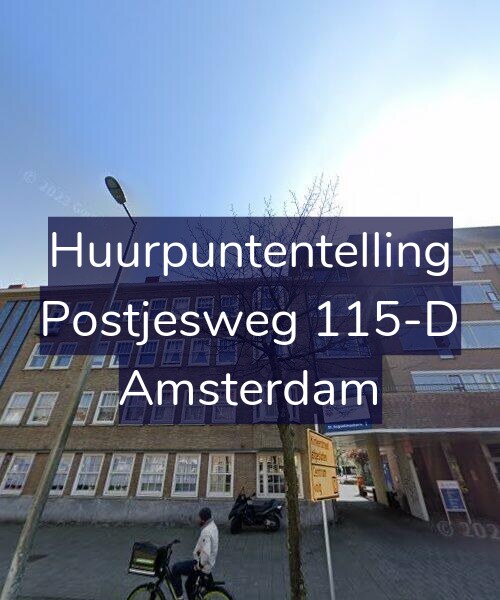 Foto gevel Huurpuntentelling voor Postjesweg 115-D, Amsterdam