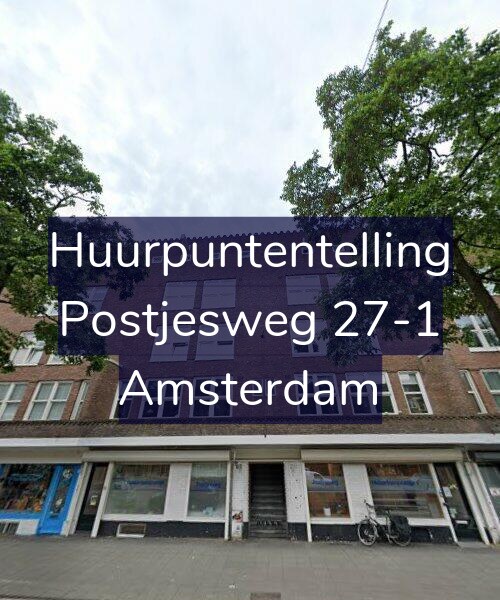 Foto gevel Huurpuntentelling voor Postjesweg 27-1, Amsterdam