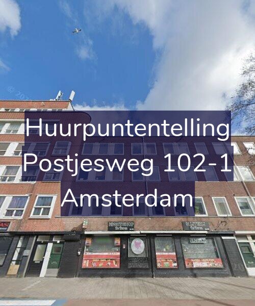 Foto gevel Huurpuntentelling voor Postjesweg 102-1, Amsterdam