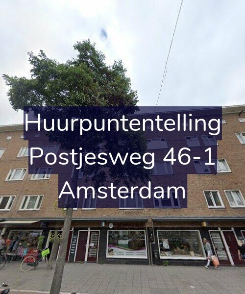 Foto gevel Huurpuntentelling voor Postjesweg 46-1, Amsterdam