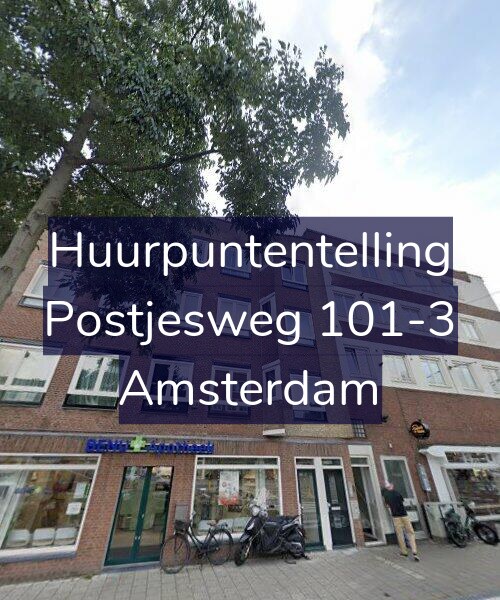 Foto gevel Huurpuntentelling voor Postjesweg 101-3, Amsterdam