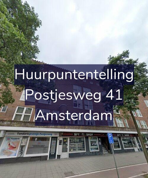 Foto gevel Huurpuntentelling voor Postjesweg 41, Amsterdam