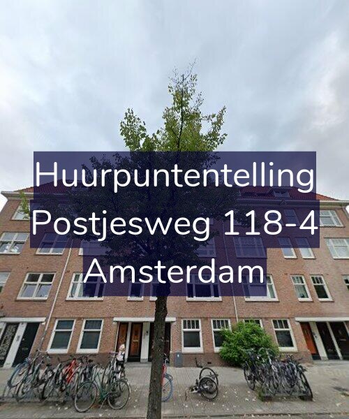 Foto gevel Huurpuntentelling voor Postjesweg 118-4, Amsterdam