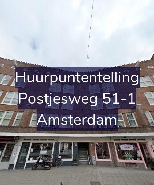 Foto gevel Huurpuntentelling voor Postjesweg 51-1, Amsterdam