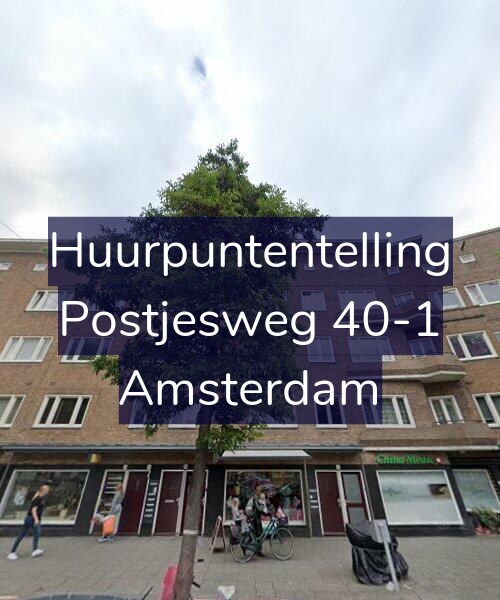 Foto gevel Huurpuntentelling voor Postjesweg 40-1, Amsterdam