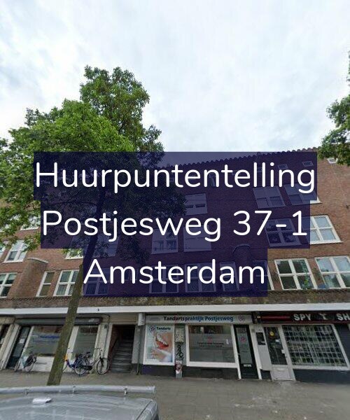 Foto gevel Huurpuntentelling voor Postjesweg 37-1, Amsterdam