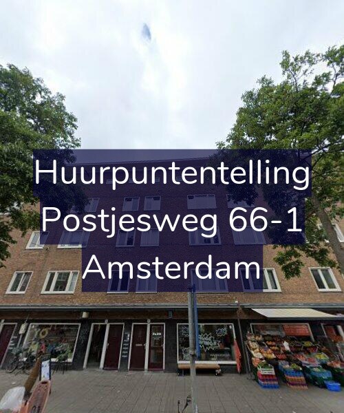 Foto gevel Huurpuntentelling voor Postjesweg 66-1, Amsterdam