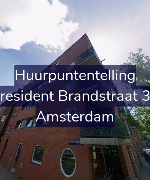 Foto gevel Huurpuntentelling voor President Brandstraat 37, Amsterdam