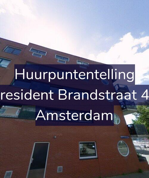 Foto gevel Huurpuntentelling voor President Brandstraat 43, Amsterdam