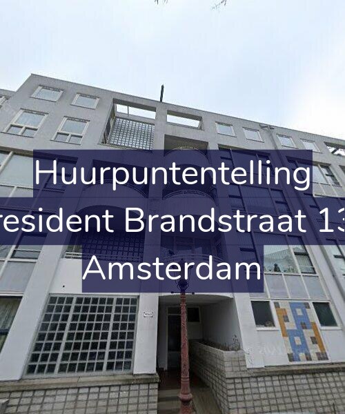 Foto gevel Huurpuntentelling voor President Brandstraat 132, Amsterdam