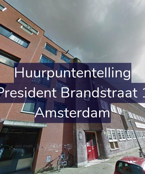 Foto gevel Huurpuntentelling voor President Brandstraat 1, Amsterdam