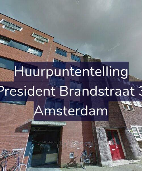 Foto gevel Huurpuntentelling voor President Brandstraat 3, Amsterdam
