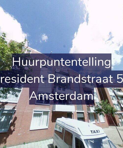 Foto gevel Huurpuntentelling voor President Brandstraat 52, Amsterdam