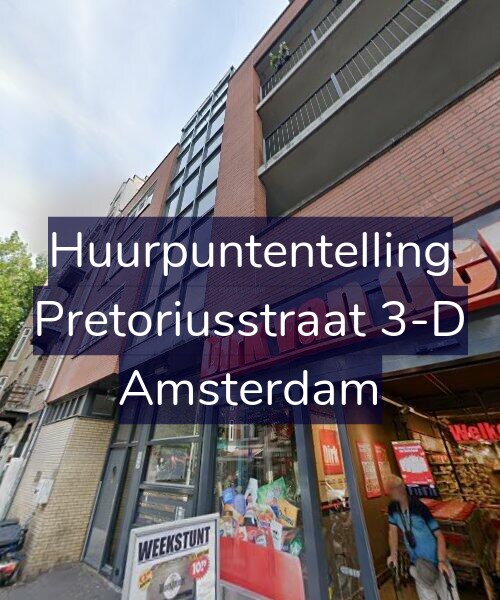 Foto gevel Huurpuntentelling voor Pretoriusstraat 3-D, Amsterdam