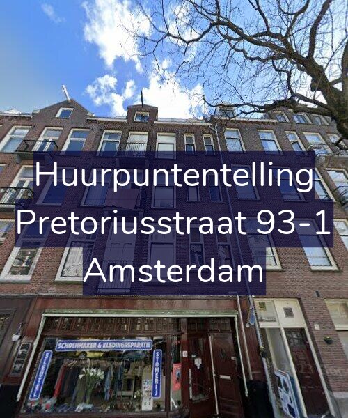 Foto gevel Huurpuntentelling voor Pretoriusstraat 93-1, Amsterdam