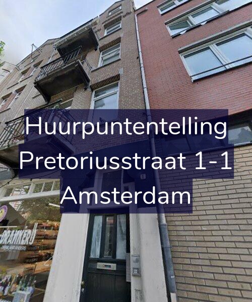 Foto gevel Huurpuntentelling voor Pretoriusstraat 1-1, Amsterdam