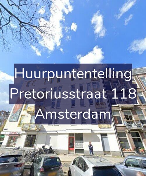 Foto gevel Huurpuntentelling voor Pretoriusstraat 118, Amsterdam