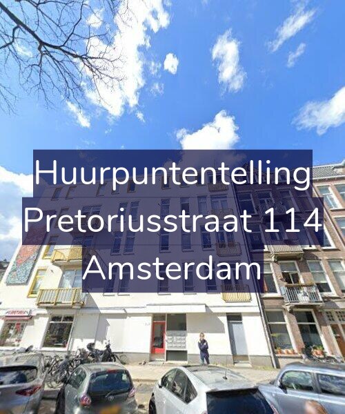Foto gevel Huurpuntentelling voor Pretoriusstraat 114, Amsterdam